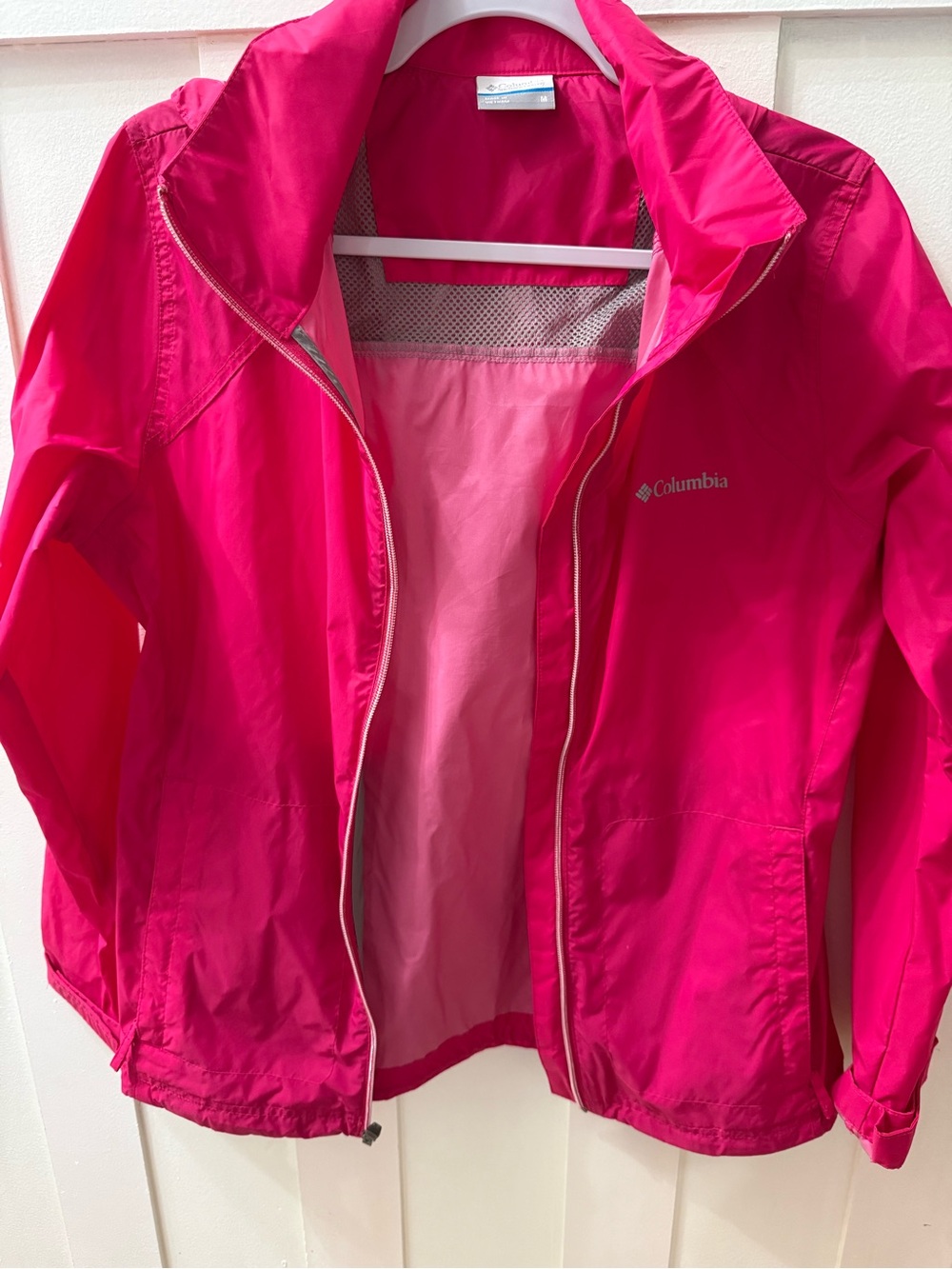 Columbia Bright Pink Windbreaker Rain Jacket